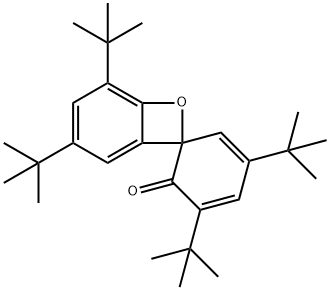 Spiro[2,4-cyclohexadiene-1,8'-[7]oxabicyclo[4.2.0]octa[1,3,5]trien]-6-one, 3,3',5,5'-tetrakis(1,1-dimethylethyl)- Structure