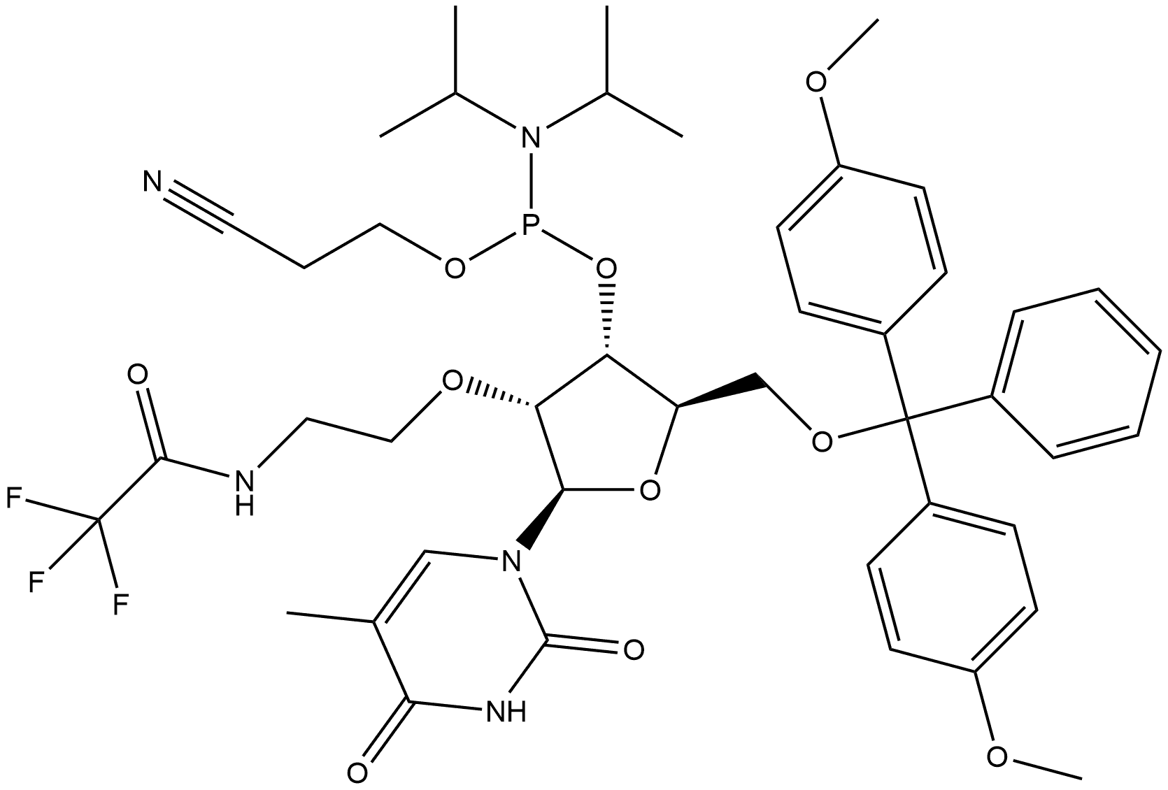 2'-O-Aminolinker-5-methyl U CEP Structure