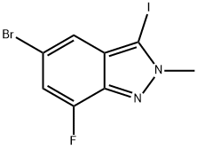 5-溴-7-氟-3-碘-2-甲基-2H-吲唑, 2004705-99-9, 结构式