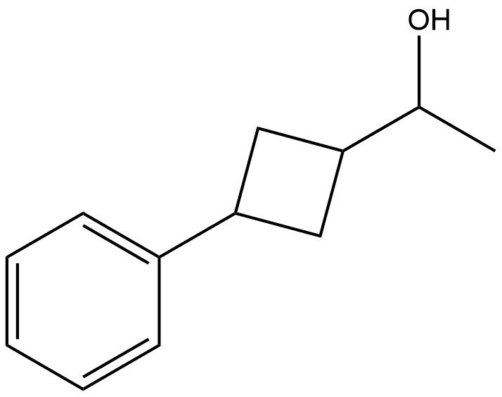 1-(3-苯基环丁基)乙-1-醇 结构式