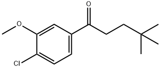 1-(4-Chloro-3-methoxyphenyl)-4,4-dimethyl-1-pentanone Struktur
