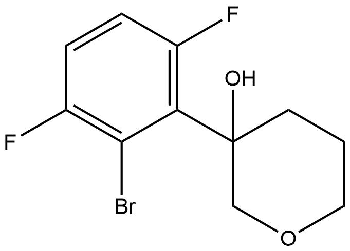 3-(2-Bromo-3,6-difluorophenyl)tetrahydro-2H-pyran-3-ol Structure