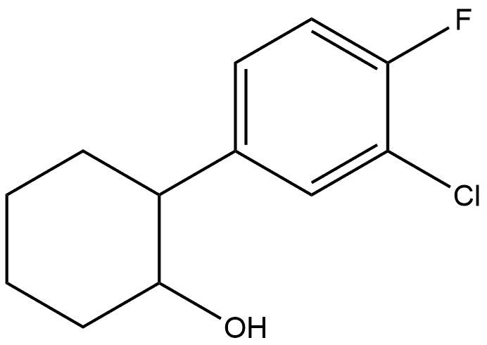 2-(3-Chloro-4-fluorophenyl)cyclohexanol 结构式
