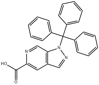 1H-Pyrazolo[3,4-c]pyridine-5-carboxylic acid, 1-(triphenylmethyl)- 结构式