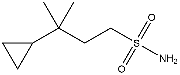 3-cyclopropyl-3-methylbutane-1-sulfonamide 结构式