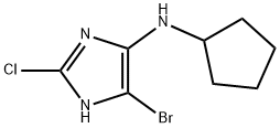 (5-Bromo-2-chloro-4h-imidazol-4-yl)-cyclopentyl-amine 结构式