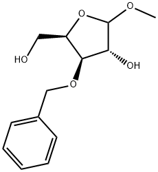 化合物 METHYL 3'-O-BENZYL XYLORIBOSIDE 结构式