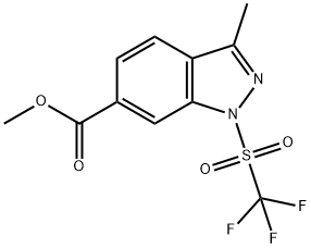 1H-Indazole-6-carboxylic acid, 3-methyl-1-[(trifluoromethyl)sulfonyl]-, methyl ester