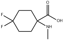 Cyclohexanecarboxylic acid, 4,4-difluoro-1-(methylamino)-,2013424-81-0,结构式