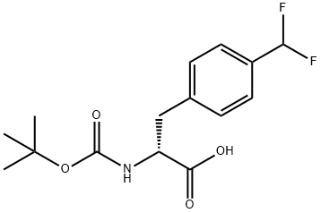 D-Phenylalanine, 4-(difluoromethyl)-N-[(1,1-dimethylethoxy)carbonyl]- Structure