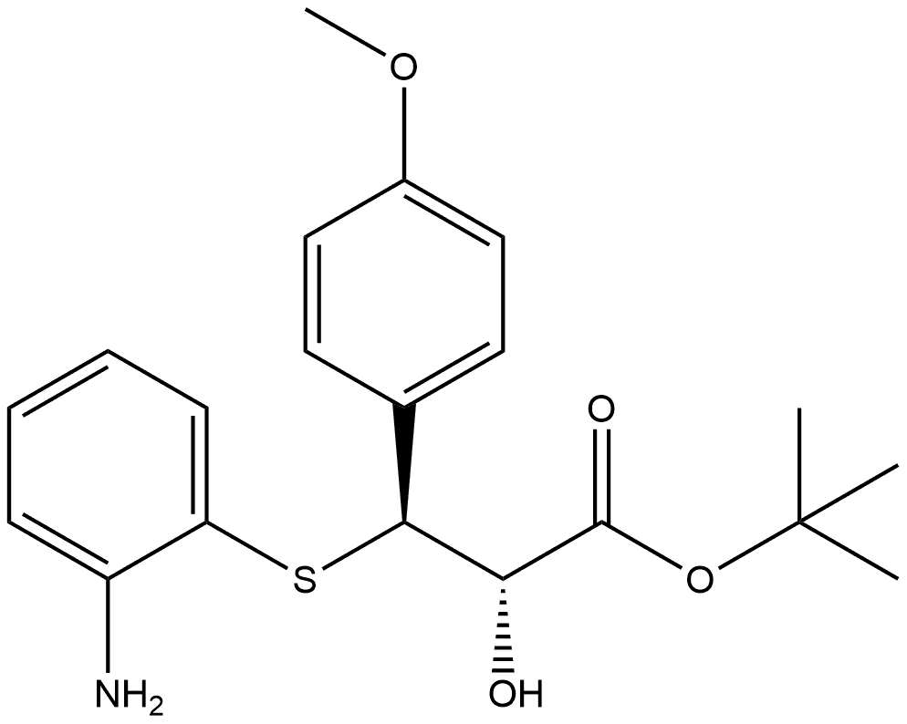 Benzenepropanoic acid, β-[(2-aminophenyl)thio]-α-hydroxy-4-methoxy-, 1,1-dimethylethyl ester, (αS,βS)-
