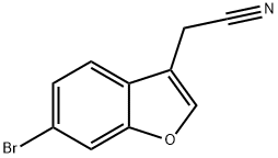 3-Benzofuranacetonitrile, 6-bromo- 结构式