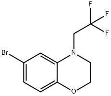 2H-1,4-Benzoxazine, 6-bromo-3,4-dihydro-4-(2,2,2-trifluoroethyl)- Struktur