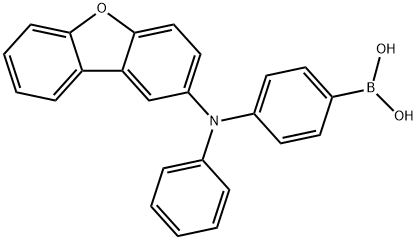 Boronic acid, B-[4-(2-dibenzofuranylphenylamino)phenyl]- Structure