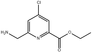 2-Pyridinecarboxylic acid, 6-(aminomethyl)-4-chloro-, ethyl ester,2021241-74-5,结构式