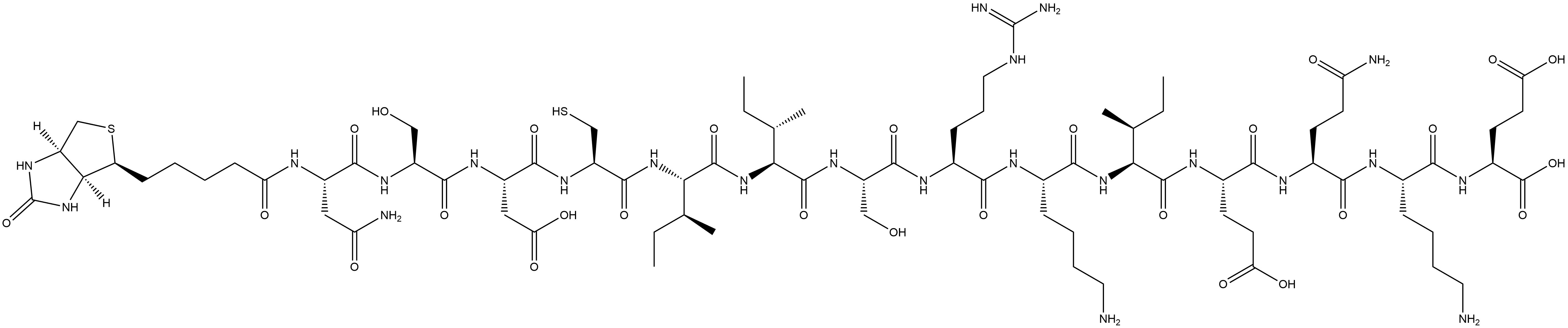 Biotinyl-CBP501 Affinity Peptide Structure