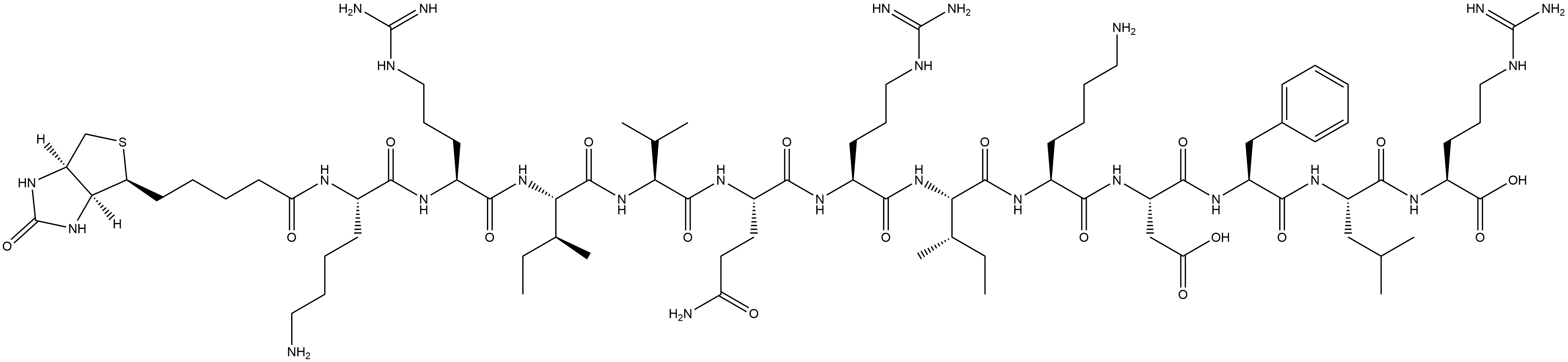 Biotinyl-KR-12 (human) Struktur