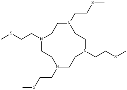 1,4,7,10-Tetraazacyclododecane, 1,4,7,10-tetrakis[2-(methylthio)ethyl]- Structure