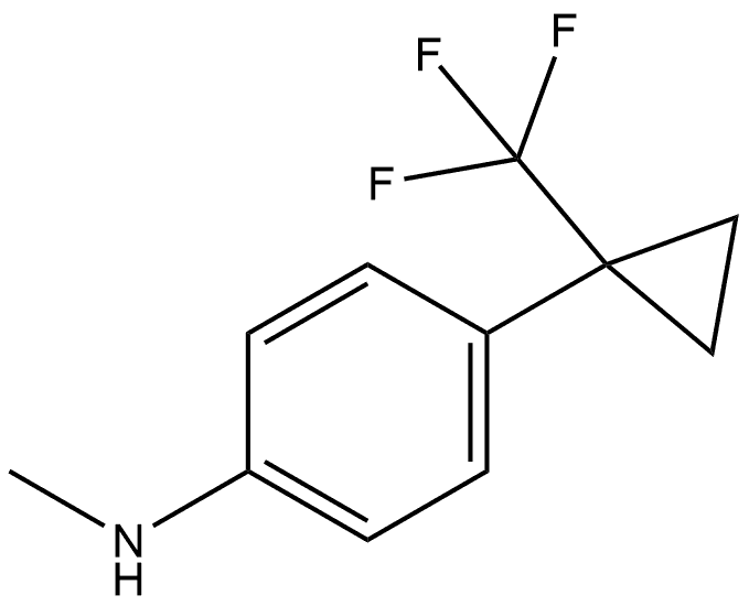 N-Methyl-4-[1-(trifluoromethyl)cyclopropyl]benzenamine 结构式