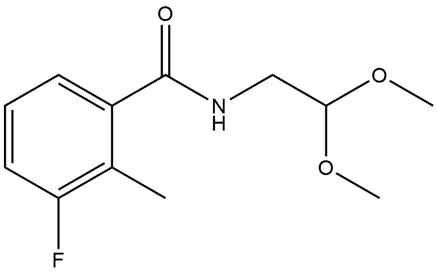 N-(2,2-Dimethoxyethyl)-3-fluoro-2-methylbenzamide Struktur