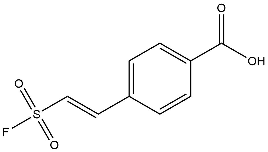 Benzoic acid, 4-[(1E)-2-(fluorosulfonyl)ethenyl]- Struktur
