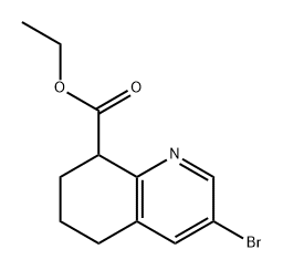 8-Quinolinecarboxylic acid, 3-bromo-5,6,7,8-tetrahydro-, ethyl ester Struktur