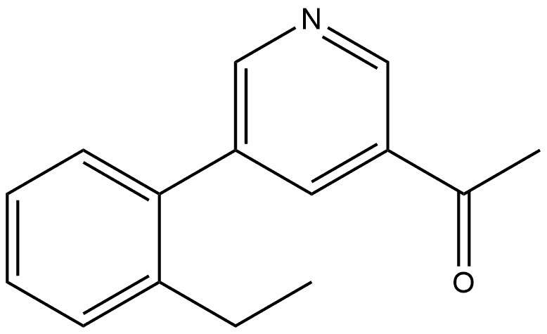 1-[5-(2-Ethylphenyl)-3-pyridinyl]ethanone 结构式