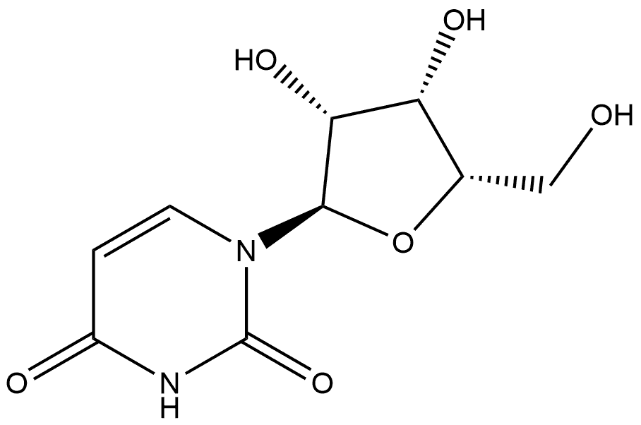 2,4(1H,3H)-Pyrimidinedione, 1-α-L-lyxofuranosyl- Structure