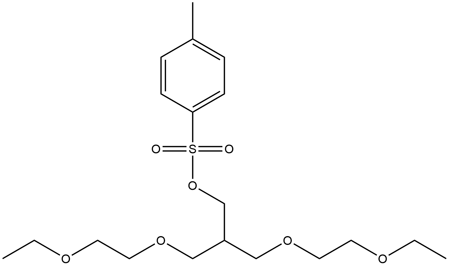 1-Propanol, 3-(2-ethoxyethoxy)-2-[(2-ethoxyethoxy)methyl]-, 1-(4-methylbenzenesulfonate) 结构式