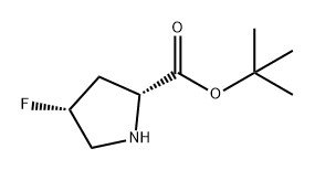 D-Proline, 4-fluoro-, 1,1-dimethylethyl ester, (4R)- Structure