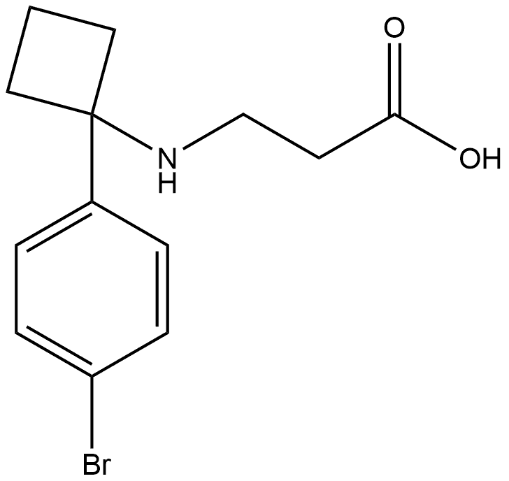 3-((1-(4-溴苯基)环丁基)氨基)丙酸, 2031760-95-7, 结构式