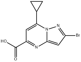 2-Bromo-7-cyclopropylpyrazolo[1,5-a]pyrimidine-5-carboxylic acid Structure