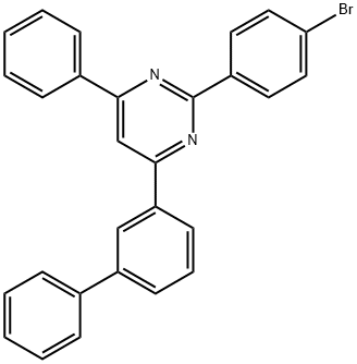 Pyrimidine, 4-[1,1'-biphenyl]-3-yl-2-(4-bromophenyl)-6-phenyl- Structure