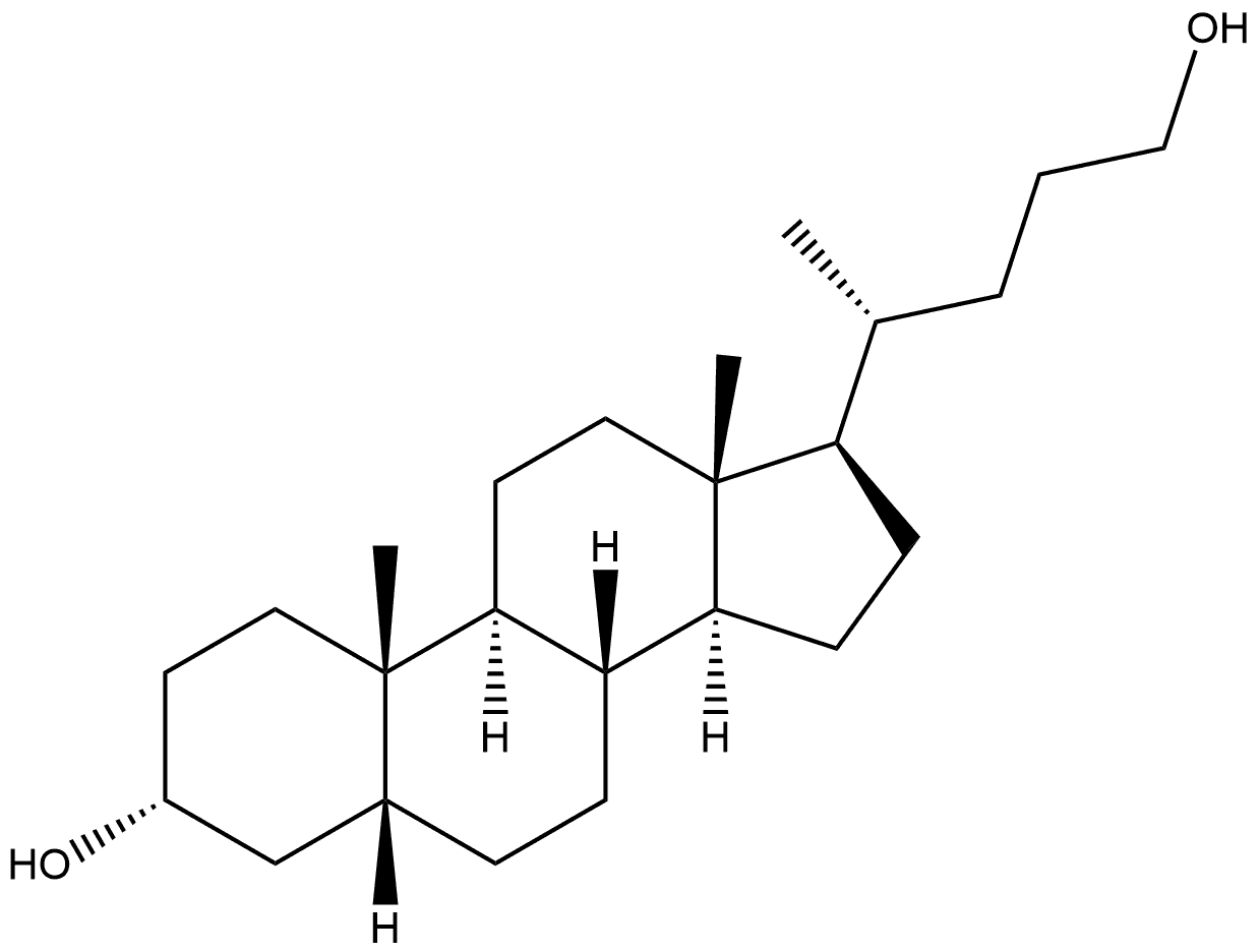 Cholane-3,24-diol, (3α,5β)- 结构式