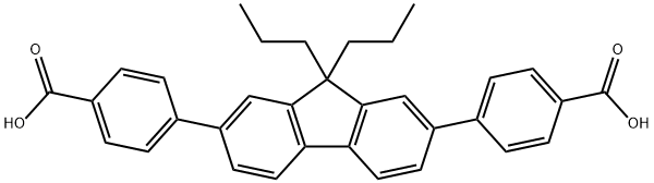 2,7-二(4-羧基苯基)-9,9-二丁基芴 结构式