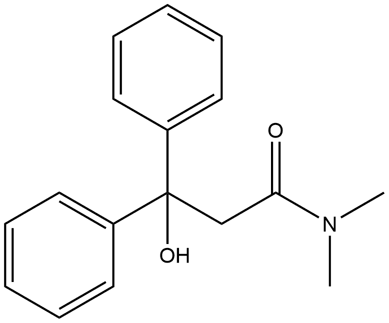 Benzenepropanamide, β-hydroxy-N,N-dimethyl-β-phenyl- Structure
