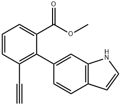 methyl 3-ethynyl-2-(1H-indol-6-yl)benzoate Structure