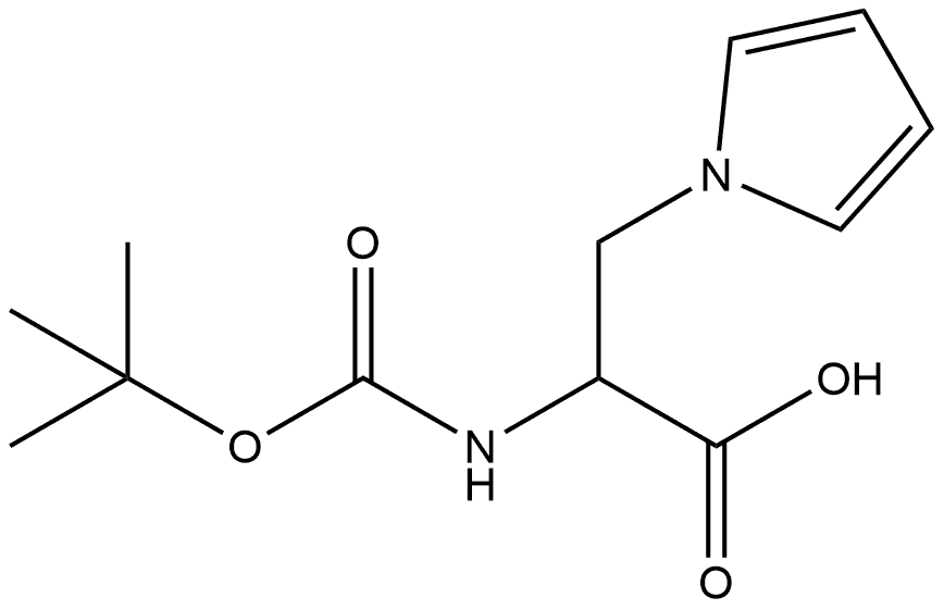 2-{[(TERT-BUTOXY)CARBONYL]AMINO}-3-(1H-PYRROL-1-YL)PROPANOIC ACID, 2044712-64-1, 结构式