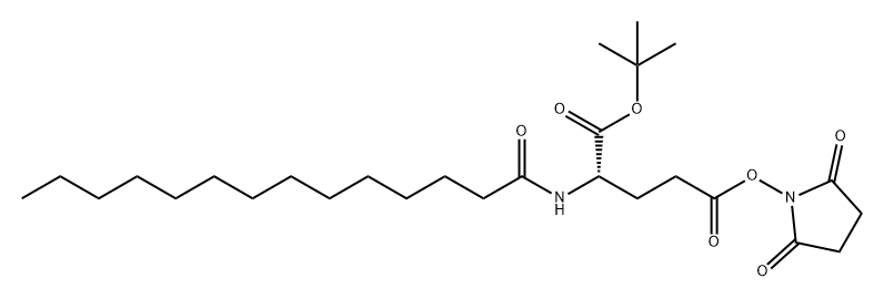 L-Glutamic acid, N-(1-oxotetradecyl)-, 1-(1,1-dimethylethyl) 5-(2,5-dioxo-1-pyrrolidinyl) ester Struktur