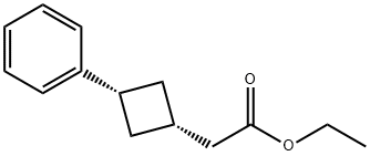 Cyclobutaneacetic acid, 3-phenyl-, ethyl ester, cis- Structure