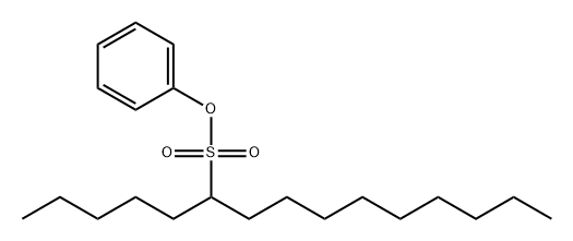 6-Pentadecanesulfonic acid phenyl ester Struktur