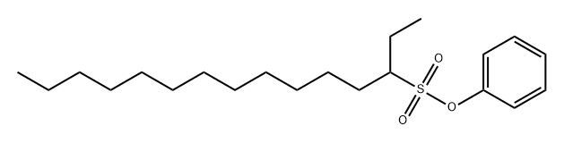 3-ペンタデカンスルホン酸フェニル 化学構造式