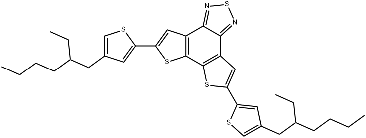 Dithieno[3,2-e:2',3'-g]-2,1,3-benzothiadiazole, 5,8-bis[4-(2-ethylhexyl)-2-thienyl]- 结构式
