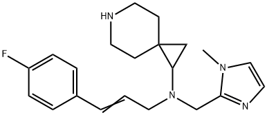 N-[3-(4-fluorophenyl)prop-2-en-1-yl]-N-[(1-methyl1H-imidazol-2-yl)methyl]-6-azaspiro[2.5]octan-1-a mine Structure