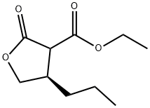 3-Furancarboxylic acid, tetrahydro-2-oxo-4-propyl-, ethyl ester, (4R)- Structure