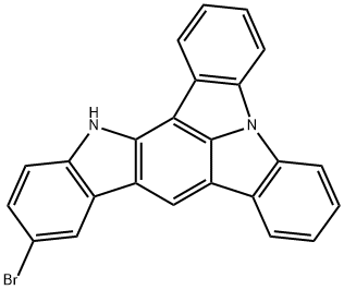 15H-Diindolo[3,2-c:1',2',3'-lm]carbazole, 12-bromo- Structure