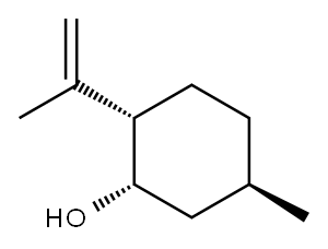 Cyclohexanol, 5-methyl-2-(1-methylethenyl)-, (1S,2S,5R)- Structure