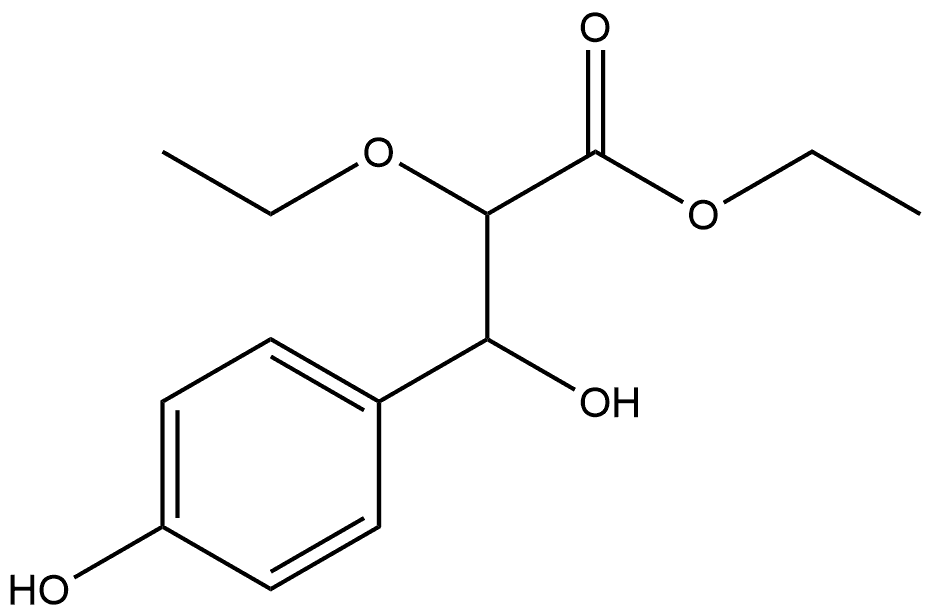 Ethyl 2-ethoxy-3-hydroxy-3-(4-hydroxyphenyl)propanoate 结构式