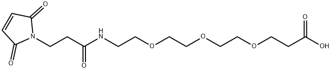 4,7,10-Trioxa-13-azahexadecanoic acid, 16-(2,5-dihydro-2,5-dioxo-1H-pyrrol-1-yl)-14-oxo- Struktur