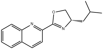 Quinoline, 2-[(4S)-4,5-dihydro-4-(2-methylpropyl)-2-oxazolyl]- Structure